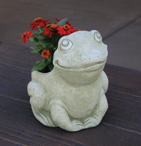 Ribbit the Frog Planter Statue Quality Garden Vase Heavy Weight Sculpture